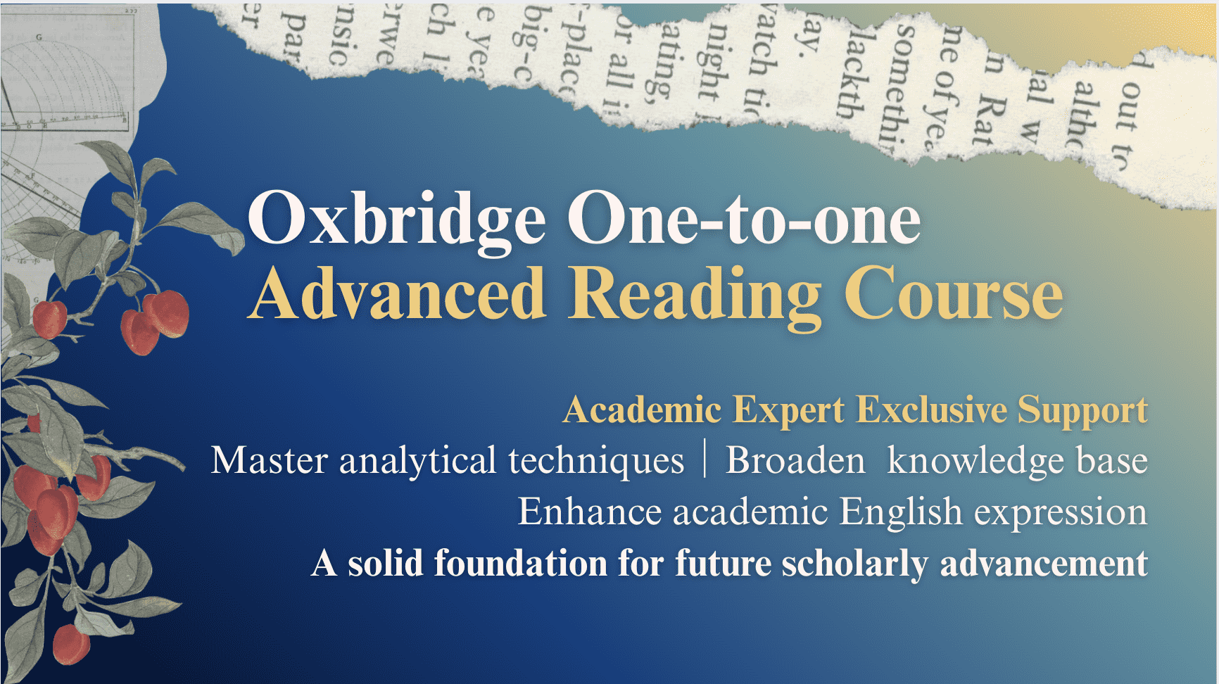 Oxbridge One to One Advanced Reading Course